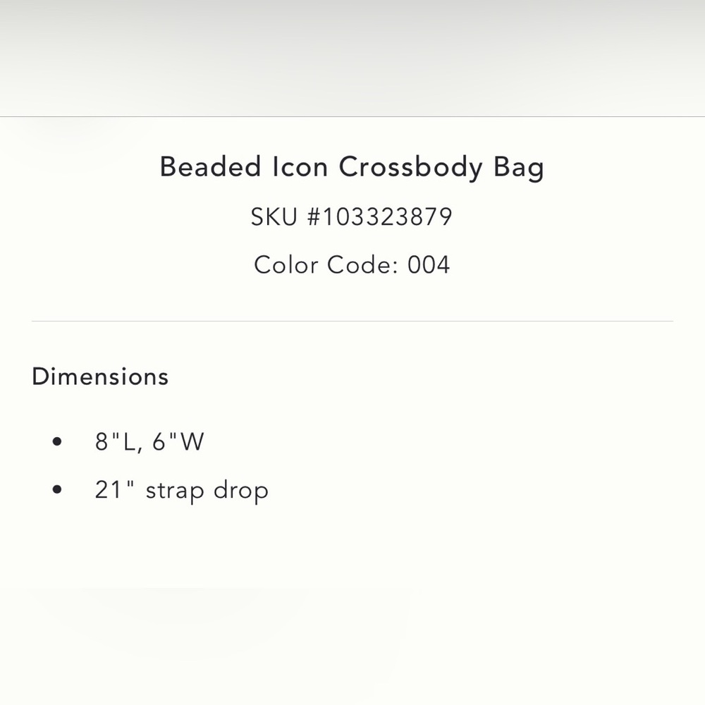 Anthropologie Maeve NWT Beaded Icon Cross Bag - Picture 6 of 7